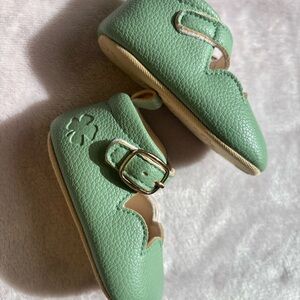 Lucky Brand Green Leather Baby Shoes